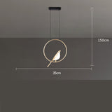 Modern Minimalist Magpie Bird Chandelier